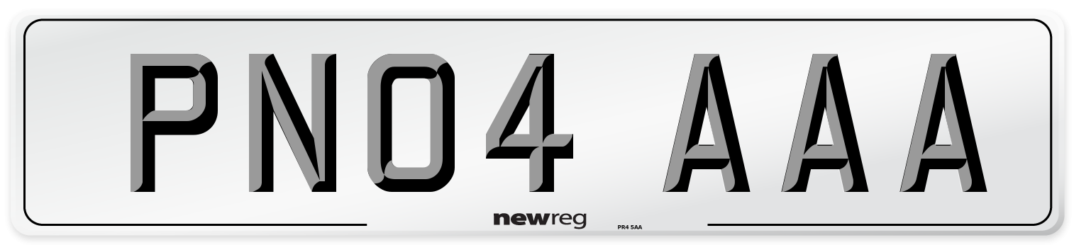 PN04 AAA Number Plate from New Reg